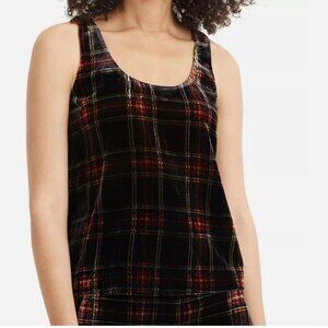 J CREW velvet tank top in stewart tartan,  Women's Size 8